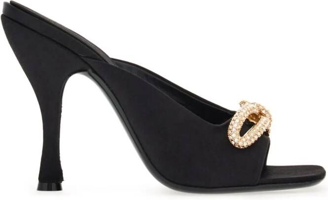 Ferragamo 105mm crystal-embellished bow-detailing sandals Black