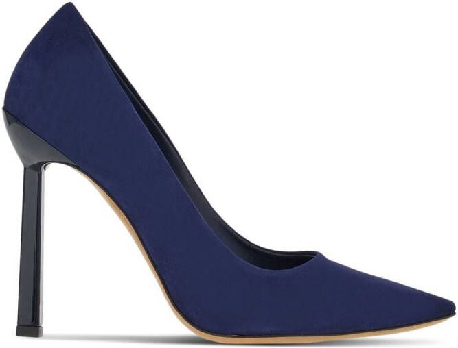 Ferragamo 105mm suede pump shoes Blue