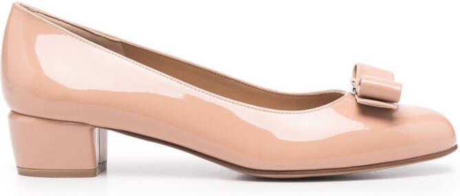 Ferragamo 35mm Vara bow-detail pumps Neutrals