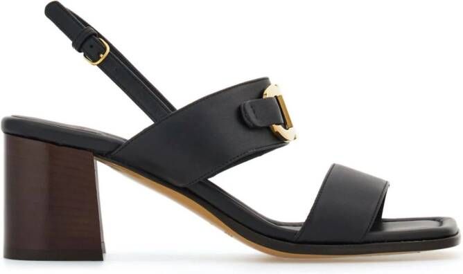 Ferragamo 55mm Gancini-buckle leather sandals Black