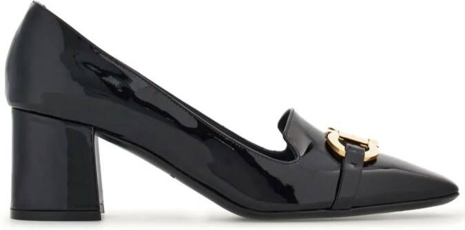 Ferragamo 60mm Gancini-buckle leather pumps Black
