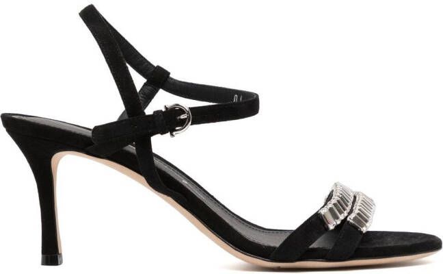 Ferragamo 70mm crystal-embellished sandals Black