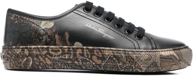 Ferragamo Borg Cubic lace-up sneakers Black