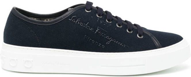 Ferragamo Borg logo-print sneakers Blue