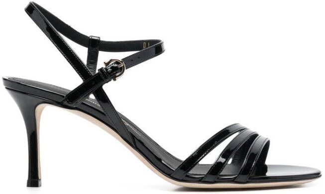 Ferragamo buckle-fastening 75mm heeled pumps Black