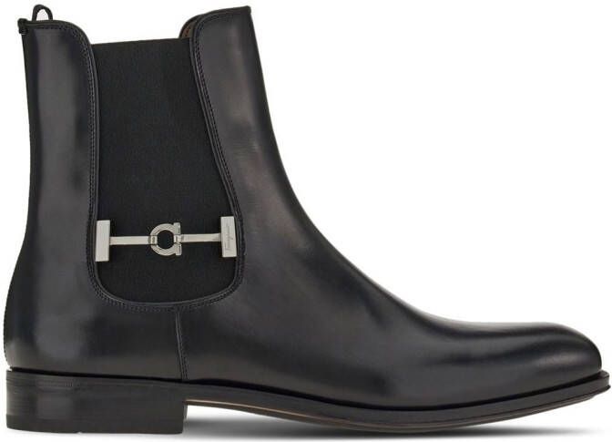 Ferragamo buckled Chelsea boots Black