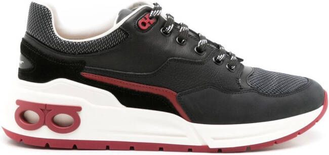 Ferragamo Cosma panelled low-top sneakers Black