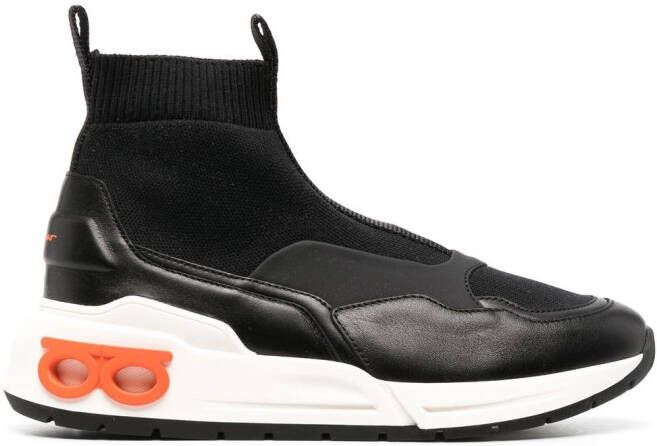 Ferragamo Cosma Sock high-top sneakers Black