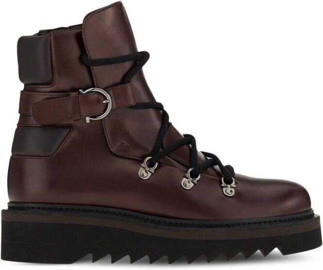 Ferragamo Elimo lace-up boots Brown