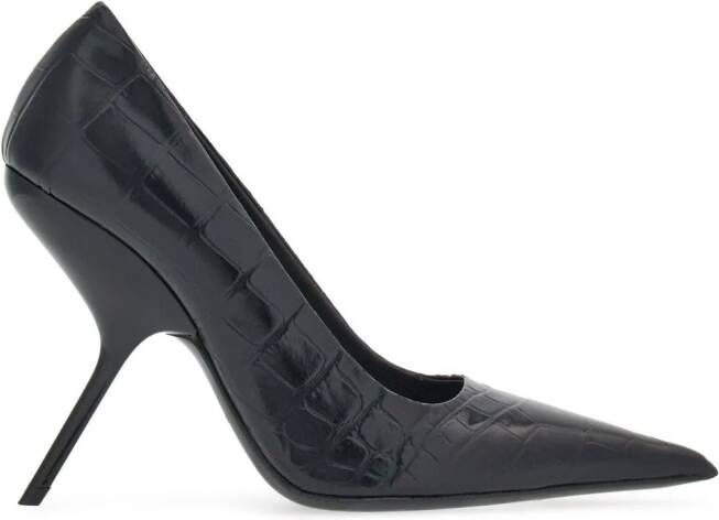 Ferragamo Eva 105mm crocodile-embossed pumps Black
