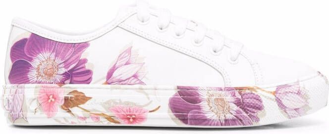 Ferragamo floral-print sneakers White