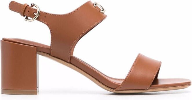 Ferragamo Gancini 55mm sandals Brown