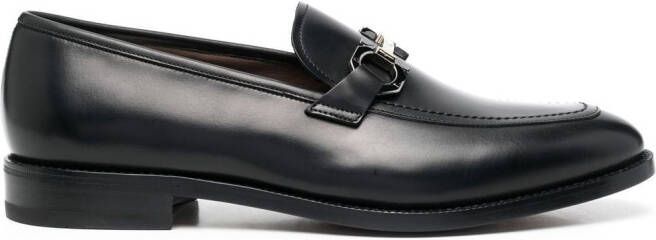 Ferragamo Gancini-buckle detail loafers Black