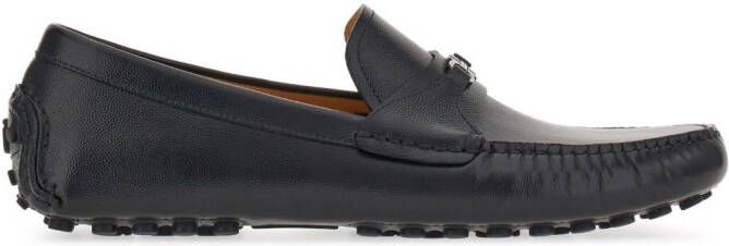 Ferragamo Gancini-buckle leather loafers Brown