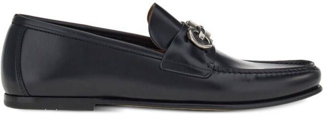 Ferragamo Gancini-buckle loafers Black