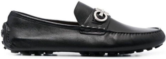 Ferragamo Gancini-plaque driver shoes Black