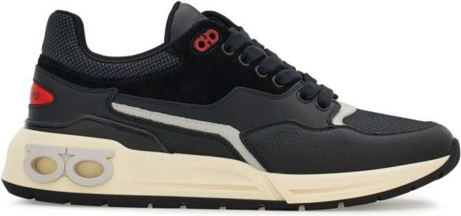 Ferragamo Gancini detail lace-up sneakers Black