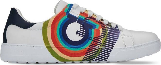 Ferragamo Gancini graphic-print sneakers White