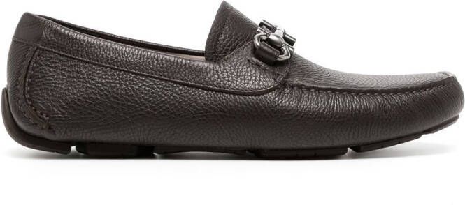 Ferragamo Gancini horse-bit driver loafers Brown