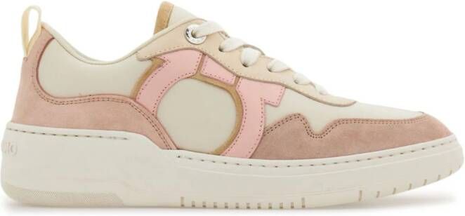 Ferragamo Gancini lace-up sneakers Pink