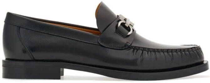 Ferragamo Gancini leather loafers Black