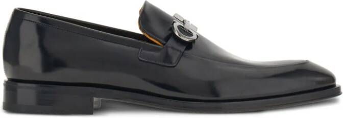 Ferragamo Gancini leather loafers Black