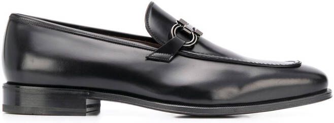 Ferragamo Gancini leather loafers Black