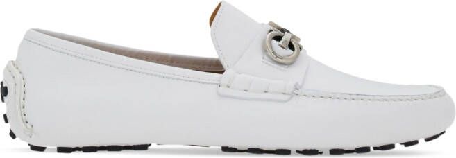 Ferragamo Gancini leather loafers White