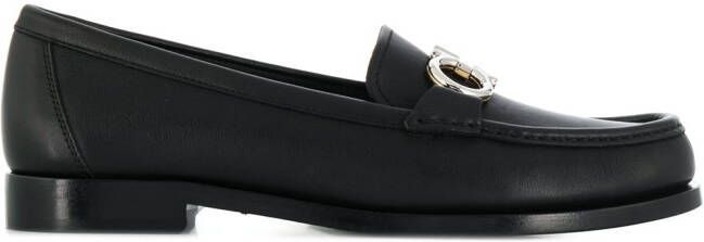 Ferragamo Gancini mocassin loafers Black