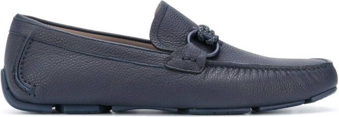 Ferragamo Gancini moccasin driver shoes Blue