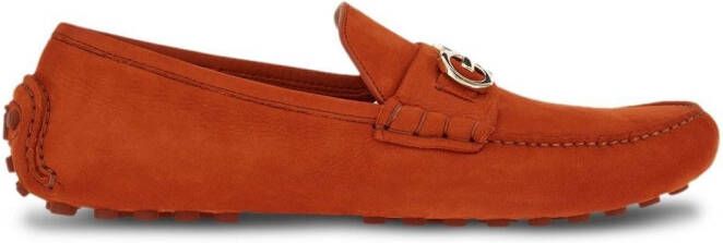Ferragamo Gancini-ornament Driver loafers Red