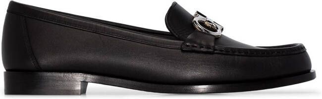 Ferragamo Gancini plaque low-heel loafers Black