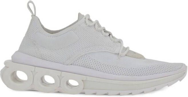 Ferragamo knitted running sneakers White