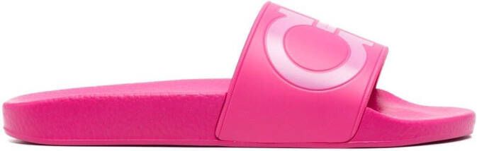 Ferragamo Gancini pool slides Pink