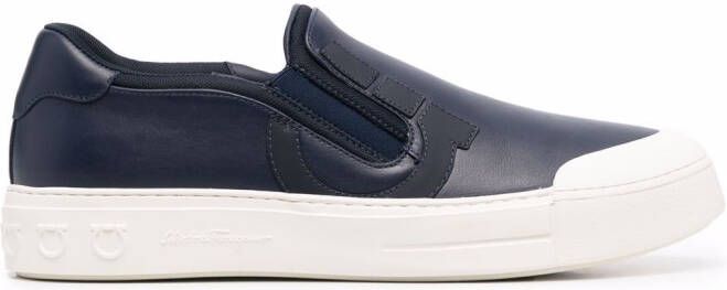 Ferragamo Gancini slip-on sneakers Blue