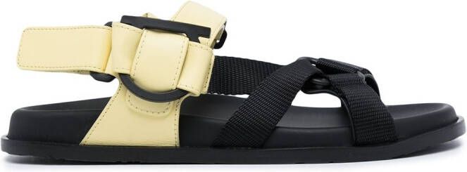 Ferragamo Gancini touch-strap sandals Yellow