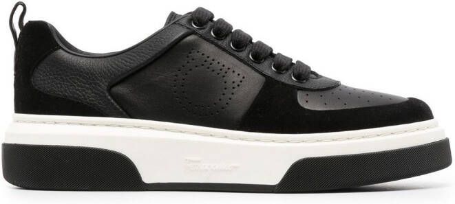 Ferragamo Gancini two-tone sneakers Black