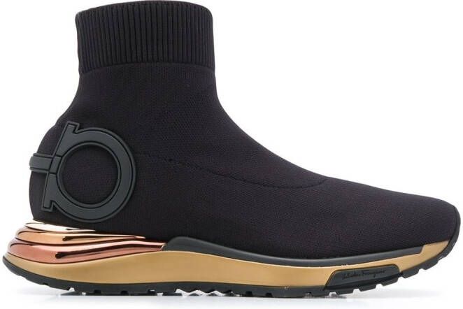 Ferragamo gardena high top sneakers Black