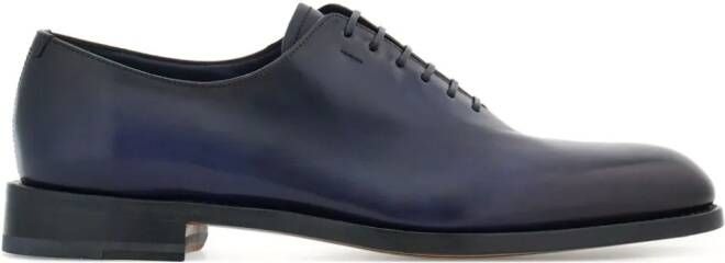 Ferragamo gradient leather Oxford shoes Blue