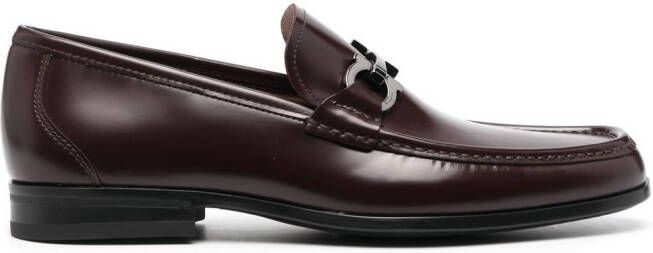 Ferragamo Grandioso Gancini-buckle loafers Purple