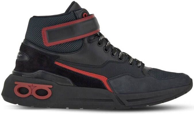 Ferragamo hi-top lace-up sneakers Black