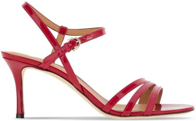 Ferragamo high-shine finish 70mm sandals Red