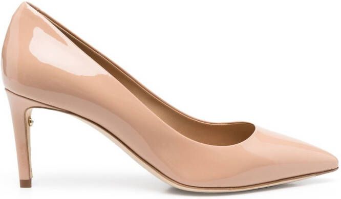 Ferragamo high-shine finish 80mm pumps Neutrals