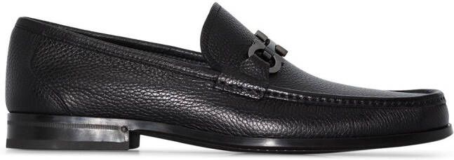 Ferragamo leather loafers Black