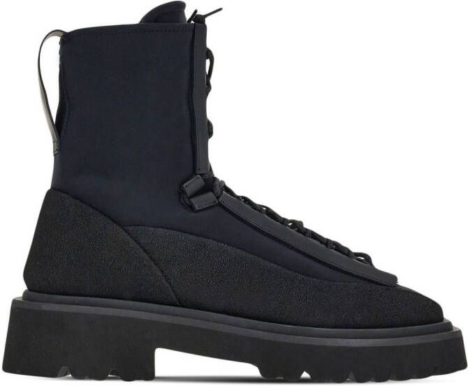 Ferragamo Hybrid Combat boots Black