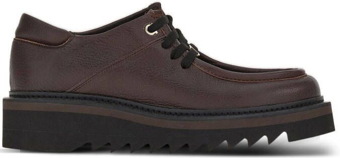 Ferragamo lace-up leather derby shoes Brown