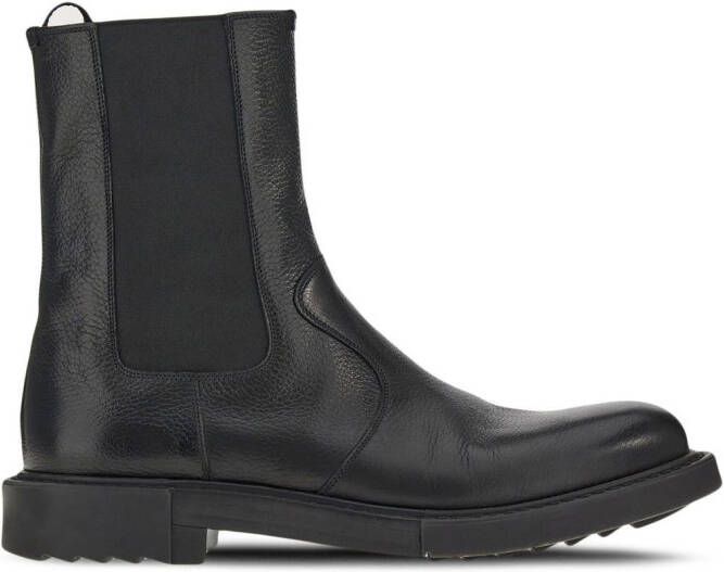 Ferragamo leather Chelsea boots Black
