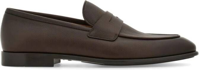 Ferragamo leather penny loafers Brown
