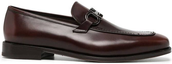 Ferragamo leather Seattle loafers Brown