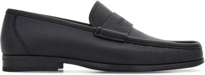 Ferragamo logo-debossed leather loafers Black